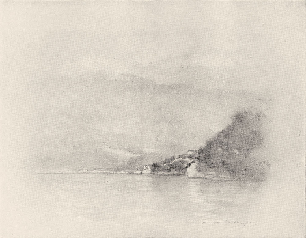 SWITZERLAND. Lake of Lucerne 1920 old antique vintage print picture